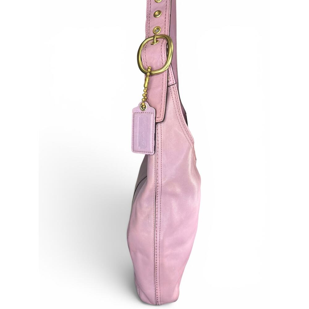 RARE Vintage Coach Bleecker Sophie Lavender Leather Hobo Bag Tattersall 12406 - Picture 7 of 16